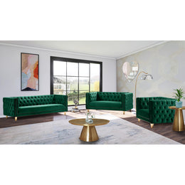 Meridian Michelle Green Velvet Chair