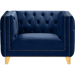 Meridian Michelle Navy Velvet Chair