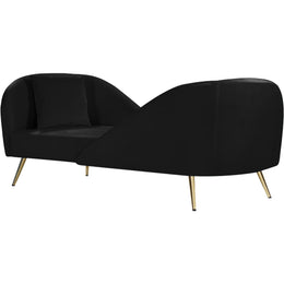 Meridian Nolan Black Velvet Chaise