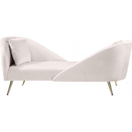 Meridian Nolan Cream Velvet Chaise