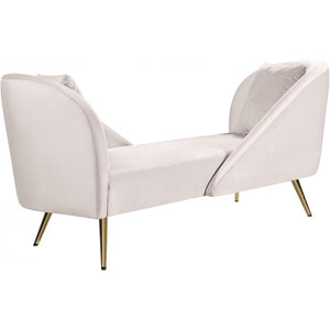 Meridian Nolan Cream Velvet Chaise
