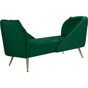 Meridian Nolan Green Velvet Chaise