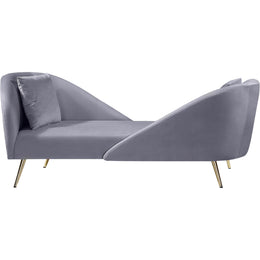 Meridian Nolan Grey Velvet Chaise