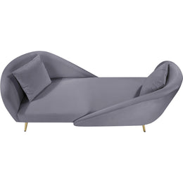 Meridian Nolan Grey Velvet Chaise