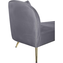 Meridian Nolan Grey Velvet Chaise