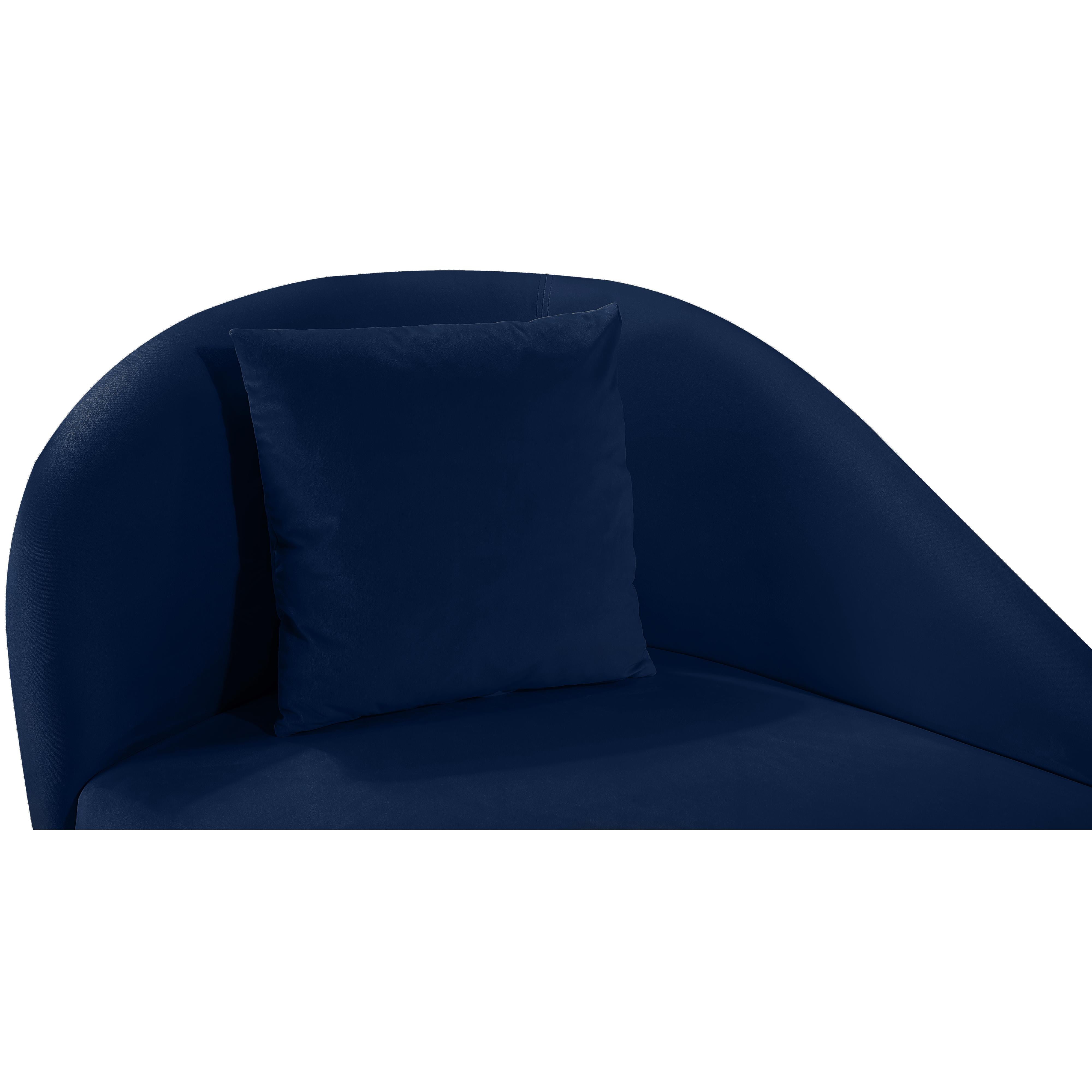 Meridian Nolan Navy Velvet Chaise
