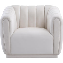 Meridian Dixie Cream Velvet Chair