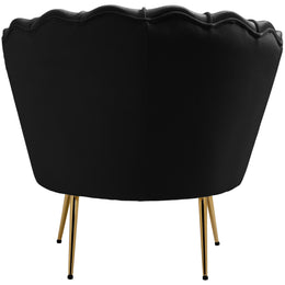 Meridian Gardenia Black Velvet Chair
