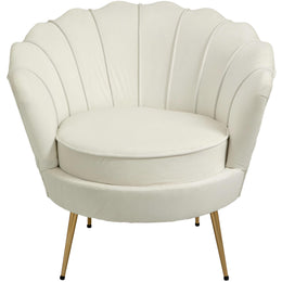 Meridian Gardenia Cream Velvet Chair