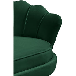 Meridian Gardenia Green Velvet Chair