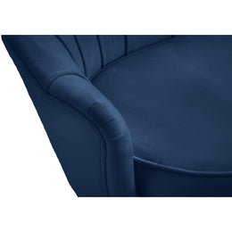 Meridian Gardenia Navy Velvet Chair