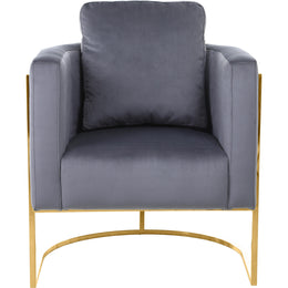 Meridian Casa Grey Velvet Chair