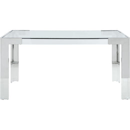 Meridian Casper Rich Chrome Dining Table