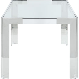 Meridian Casper Rich Chrome Dining Table