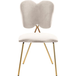 Meridian Angel Cream Velvet Dining Chair