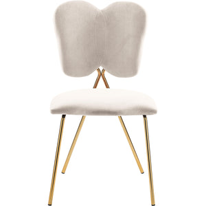 Meridian Angel Cream Velvet Dining Chair