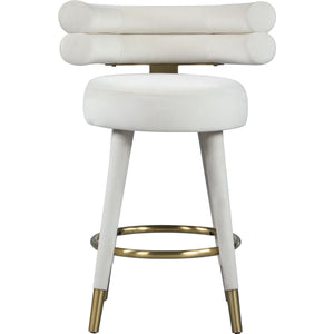 Meridian Fitzroy Cream Velvet Counter Stool