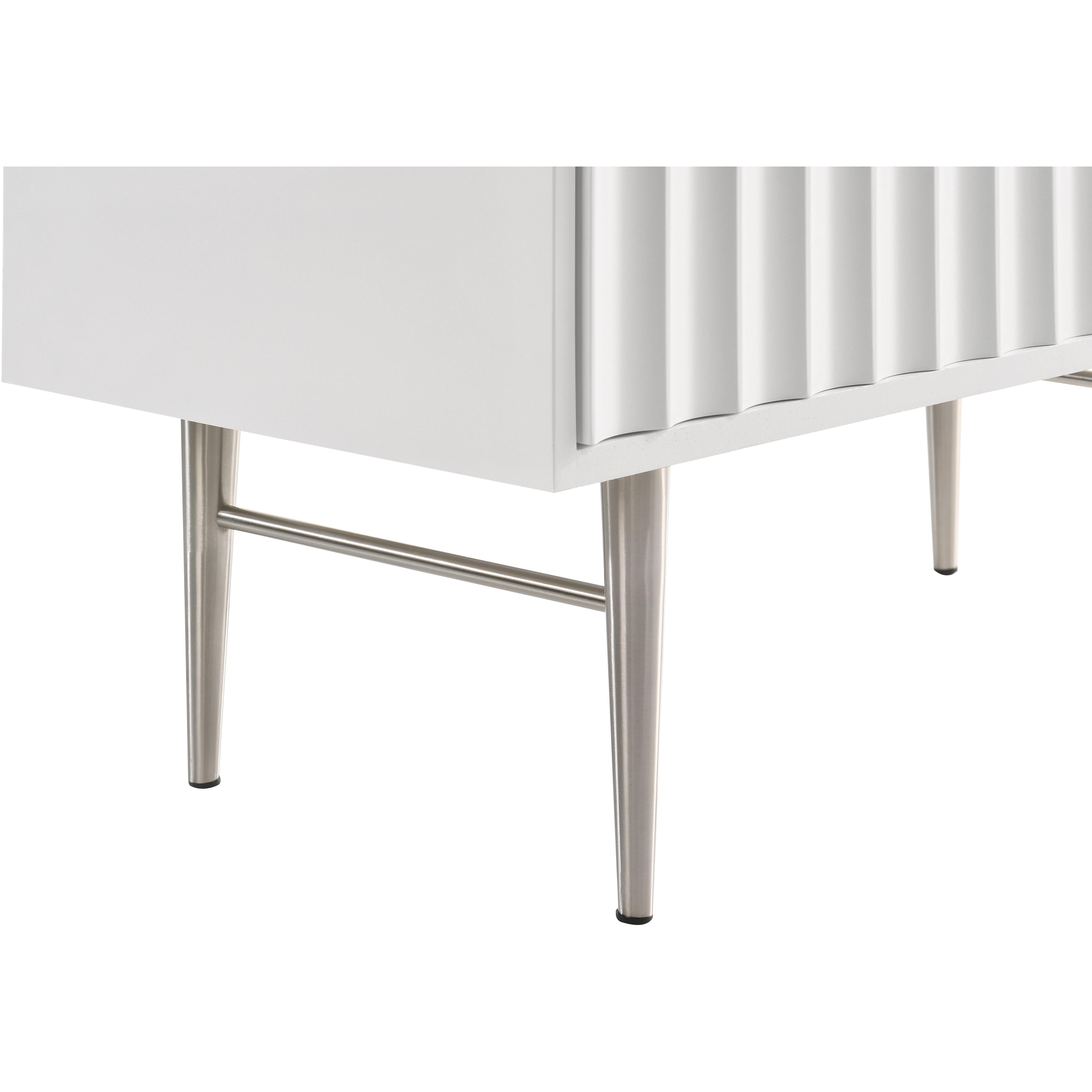 Meridian Modernist White Gloss Chest