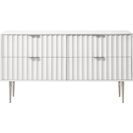 Meridian Modernist White Gloss Dresser