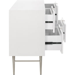 Meridian Modernist White Gloss Dresser