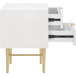 Meridian Modernist White Gloss Night Stand