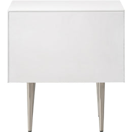 Meridian Modernist White Gloss Night Stand
