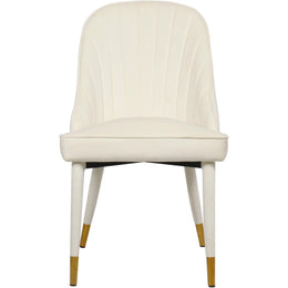 Meridian Belle Cream Velvet Dining Chair