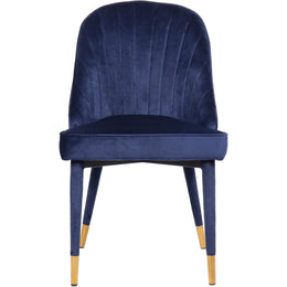 Meridian Belle Navy Velvet Dining Chair