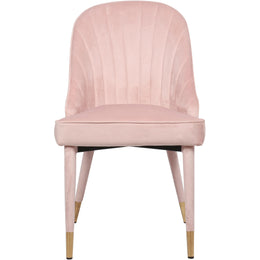 Meridian Belle Pink Velvet Dining Chair