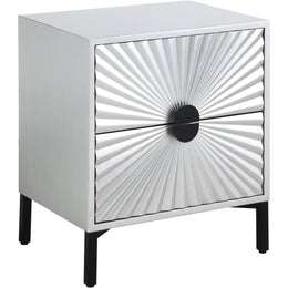 Meridian Glitz Antique Silver Side Table