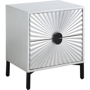 Meridian Glitz Antique Silver Side Table