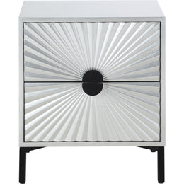 Meridian Glitz Antique Silver Side Table
