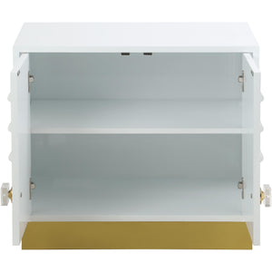 Meridian Cosmopolitan White Lacquer Side Table