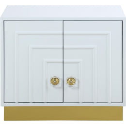 Meridian Cosmopolitan White Lacquer Side Table