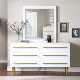 Meridian Marisol White Mirror