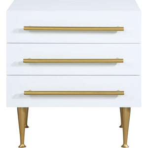 Meridian Marisol White Night Stand