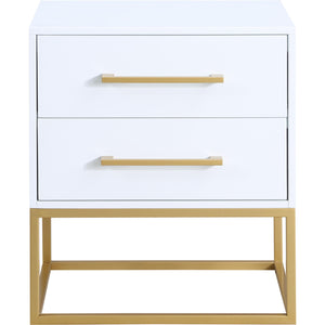 Meridian Maxine White Night Stand
