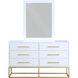 Meridian Maxine White Mirror