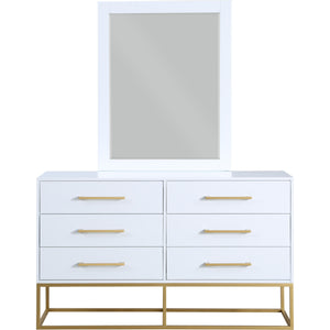 Meridian Maxine White Mirror