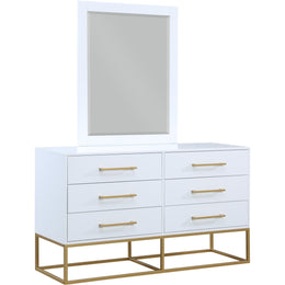 Meridian Maxine White Mirror