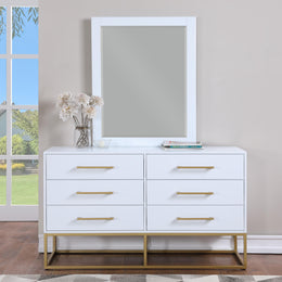 Meridian Maxine White Mirror