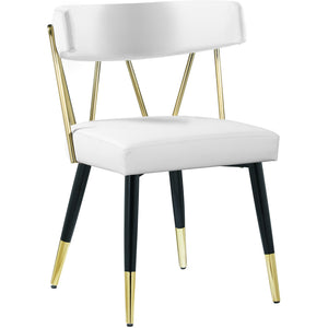 Meridian Rheingold White Vegan Leather Dining Chair