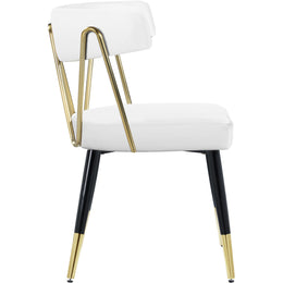 Meridian Rheingold White Vegan Leather Dining Chair