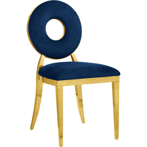 Meridian Carousel Navy Velvet Dining Chair