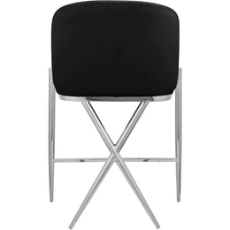Meridian Xavier Black Velvet Counter Stool