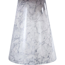 Meridian Omni White Faux Marble Dining Table
