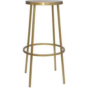 Meridian Tyson Gold Iron Bar Stool