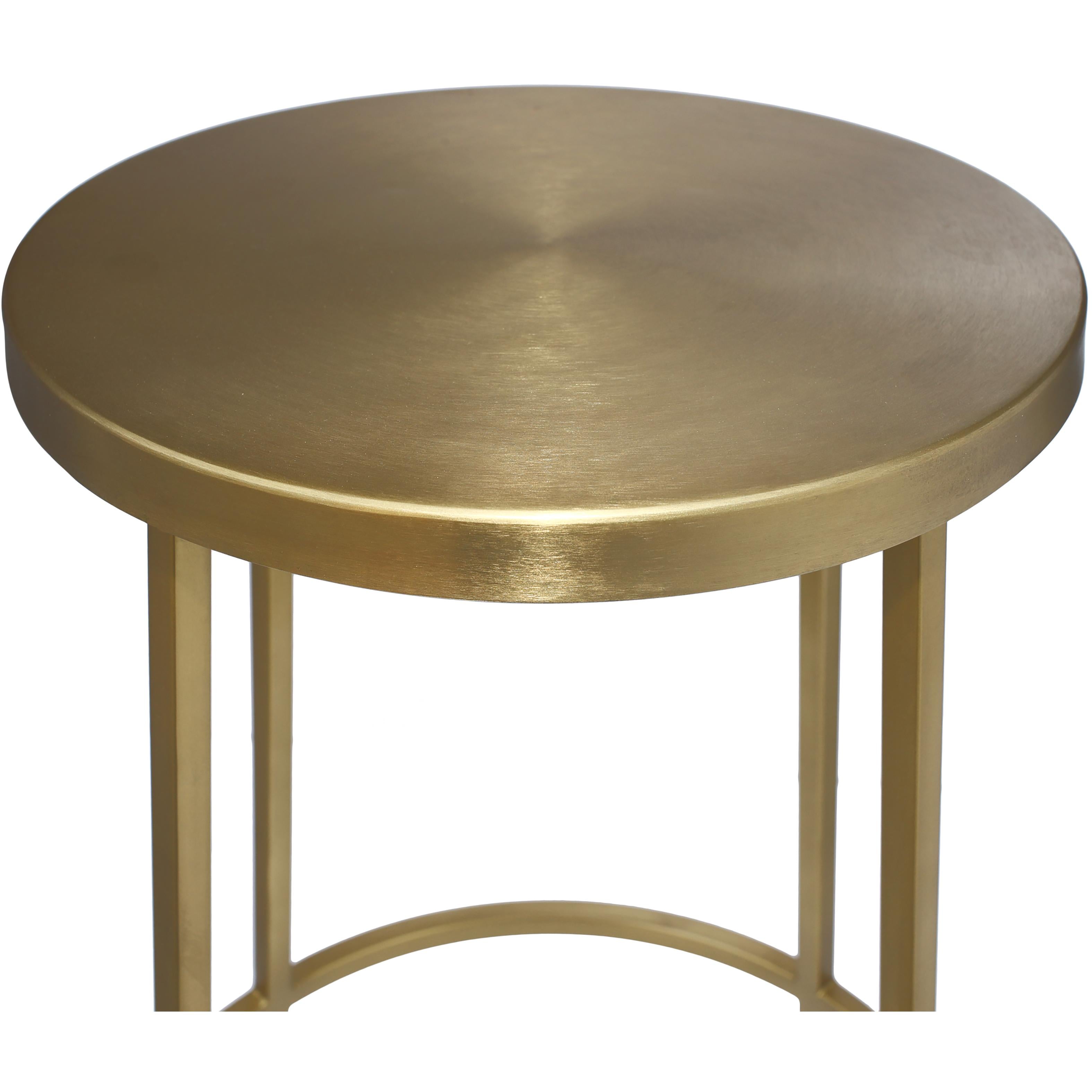 Meridian Tyson Gold Iron Bar Stool