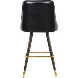 Meridian Portnoy Black Vegan Leather Counter/Bar Stool