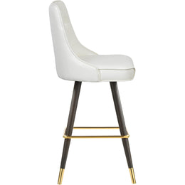 Meridian Portnoy White Vegan Leather Counter/Bar Stool